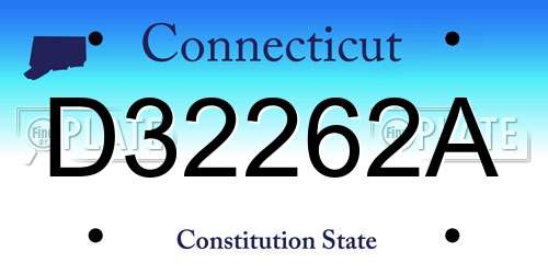 D32262A Connecticut License Plate
