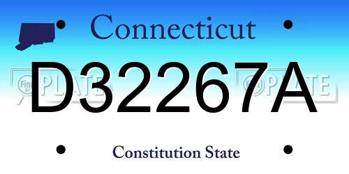 D32267A Connecticut License Plate