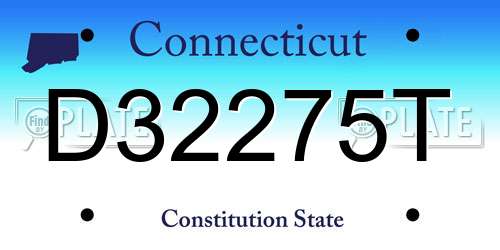D32275T Connecticut License Plate