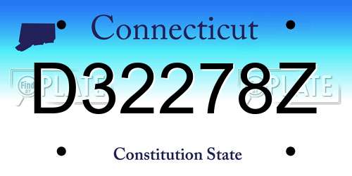 D32278Z Connecticut License Plate
