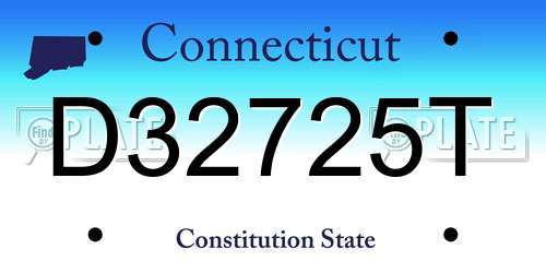 D32725T Connecticut License Plate