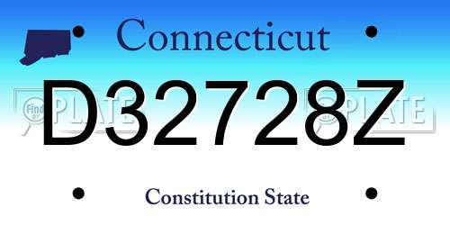 D32728Z Connecticut License Plate