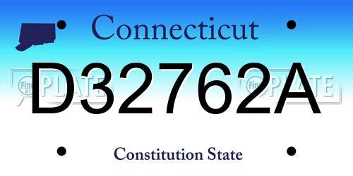 D32762A Connecticut License Plate