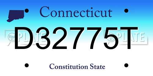 D32775T Connecticut License Plate
