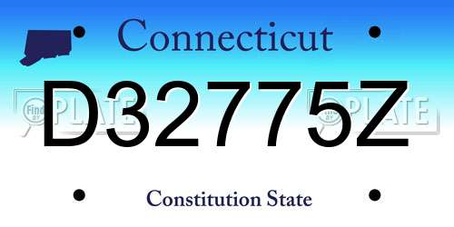 D32775Z Connecticut License Plate