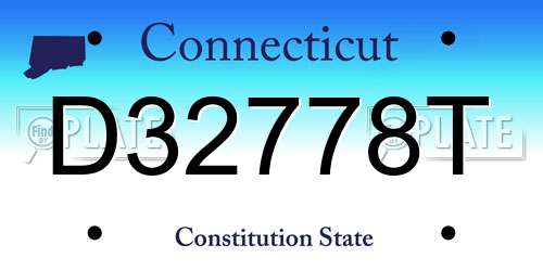 D32778T Connecticut License Plate