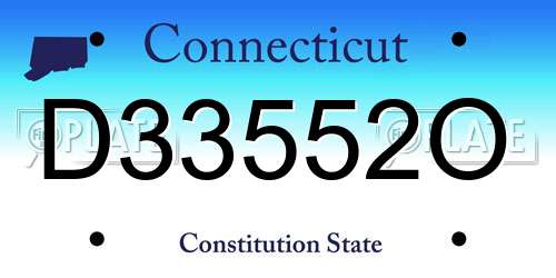 D33552O Connecticut License Plate