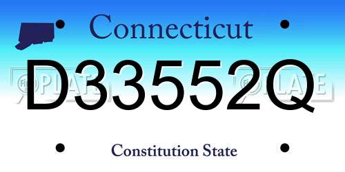 D33552Q Connecticut License Plate