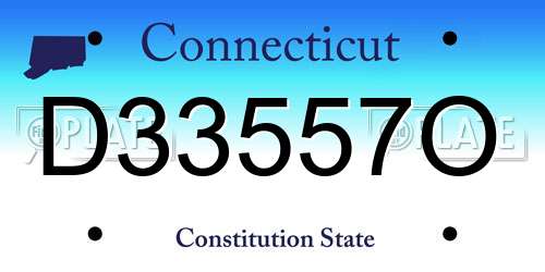 D33557O Connecticut License Plate