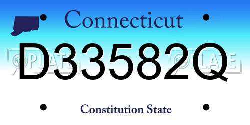 D33582Q Connecticut License Plate