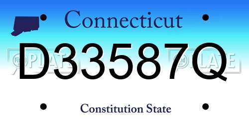 D33587Q Connecticut License Plate