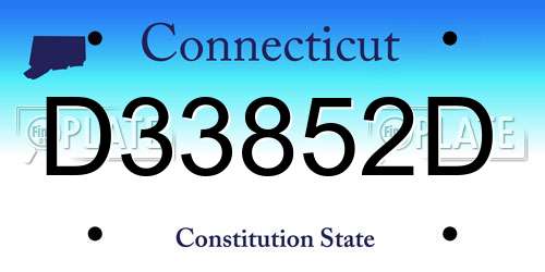 D33852D Connecticut License Plate