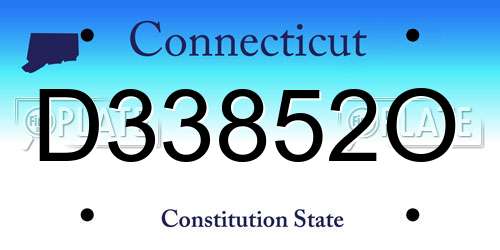 D33852O Connecticut License Plate
