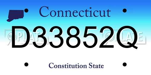 D33852Q Connecticut License Plate