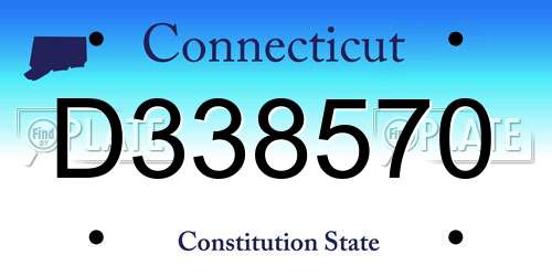 D338570 Connecticut License Plate