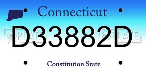 D33882D Connecticut License Plate