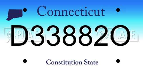 D33882O Connecticut License Plate