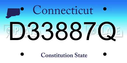 D33887Q Connecticut License Plate