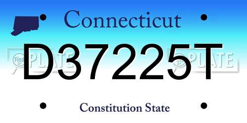 D37225T Connecticut License Plate