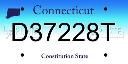 D37228T Connecticut License Plate