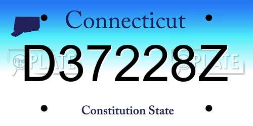 D37228Z Connecticut License Plate