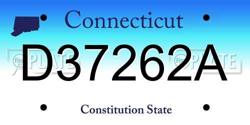 D37262A Connecticut License Plate