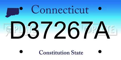 D37267A Connecticut License Plate