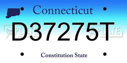 D37275T Connecticut License Plate