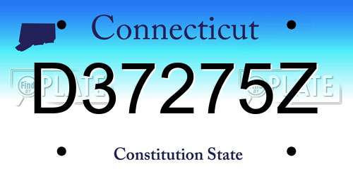 D37275Z Connecticut License Plate