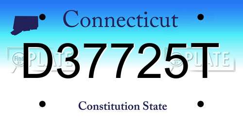 D37725T Connecticut License Plate