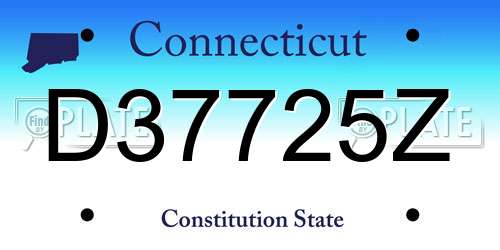 D37725Z Connecticut License Plate