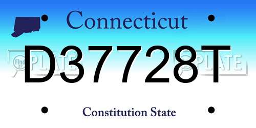 D37728T Connecticut License Plate