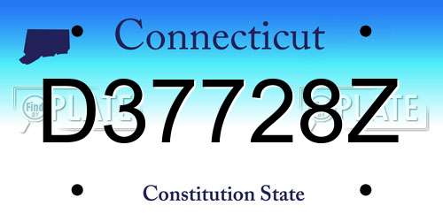 D37728Z Connecticut License Plate