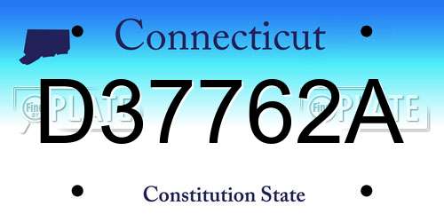 D37762A Connecticut License Plate