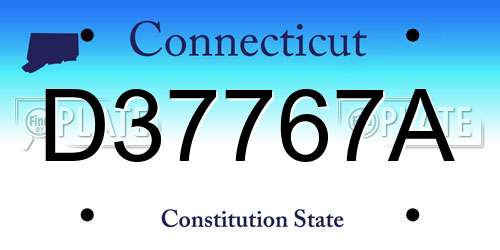 D37767A Connecticut License Plate