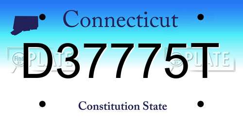 D37775T Connecticut License Plate