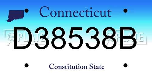 D38538B Connecticut License Plate