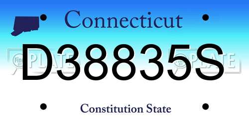 D38835S Connecticut License Plate