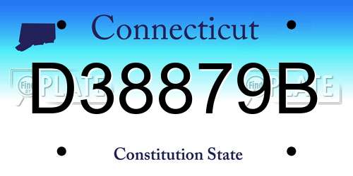 D38879B Connecticut License Plate