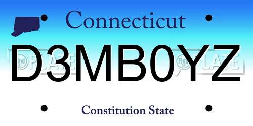 D3MB0YZ Connecticut License Plate