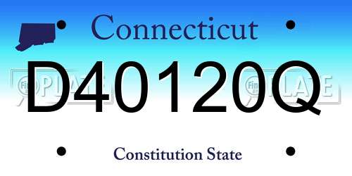 D40120Q Connecticut License Plate