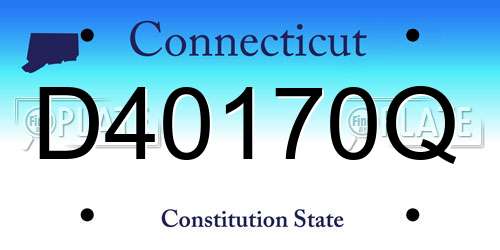 D40170Q Connecticut License Plate