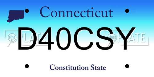 D40CSY Connecticut License Plate