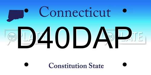 D40DAP Connecticut License Plate