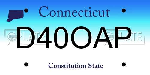 D40OAP Connecticut License Plate