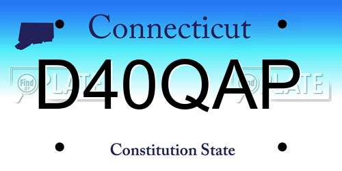 D40QAP Connecticut License Plate