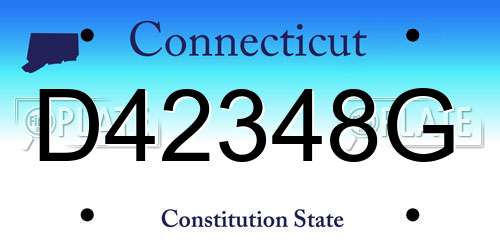 D42348G Connecticut License Plate