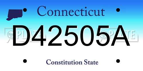 D42505A Connecticut License Plate