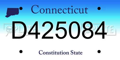 D425084 Connecticut License Plate