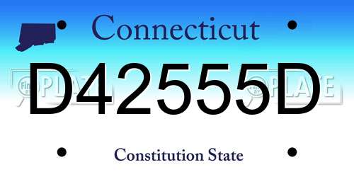 D42555D Connecticut License Plate